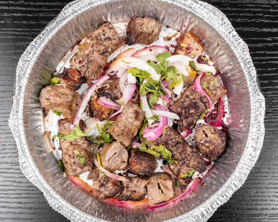 Afghani Beef Seekh Tikka skewers at Afghan Chatkhara Restaurant, Calgary NE